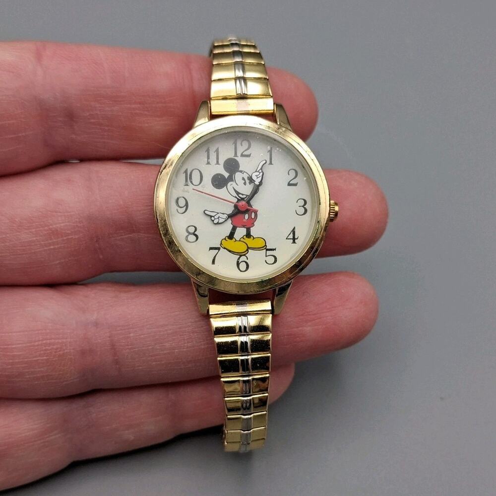 Disney Mickey Mouse Two-Tone Gold/Silver Stainless Steel Watch - Needs Battery